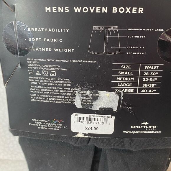 GREG NORMAN Mens Small 2 Pair Woven Boxers - Picture 3 of 6